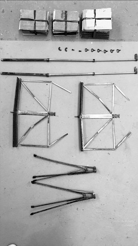 “individual parts”  installation 2019 steel paper